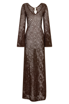Chelsea Lurex Crochet Maxi Dress - Bronze
