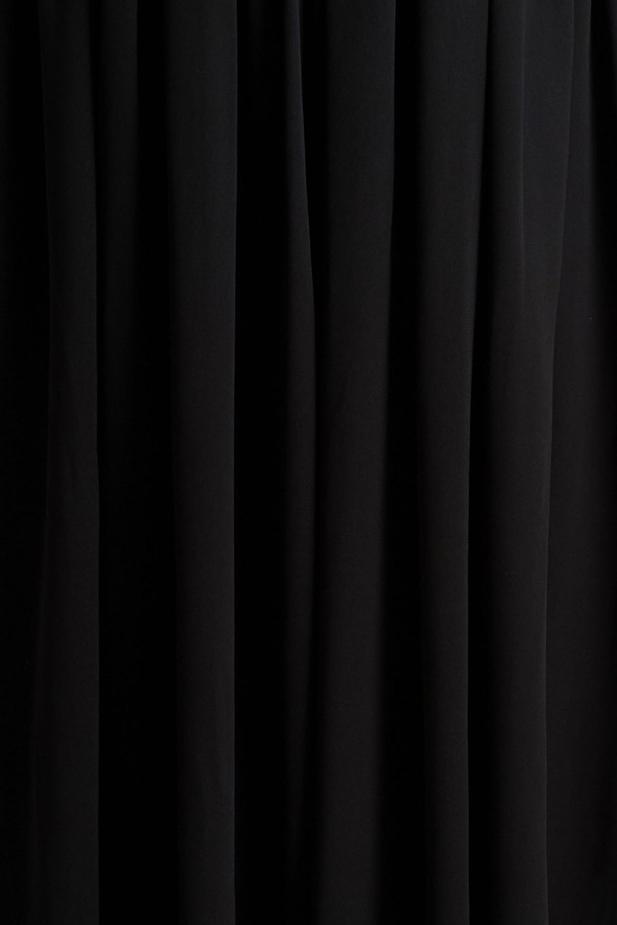 Spencer | Black Chiffon Pleated Maxi Skirt